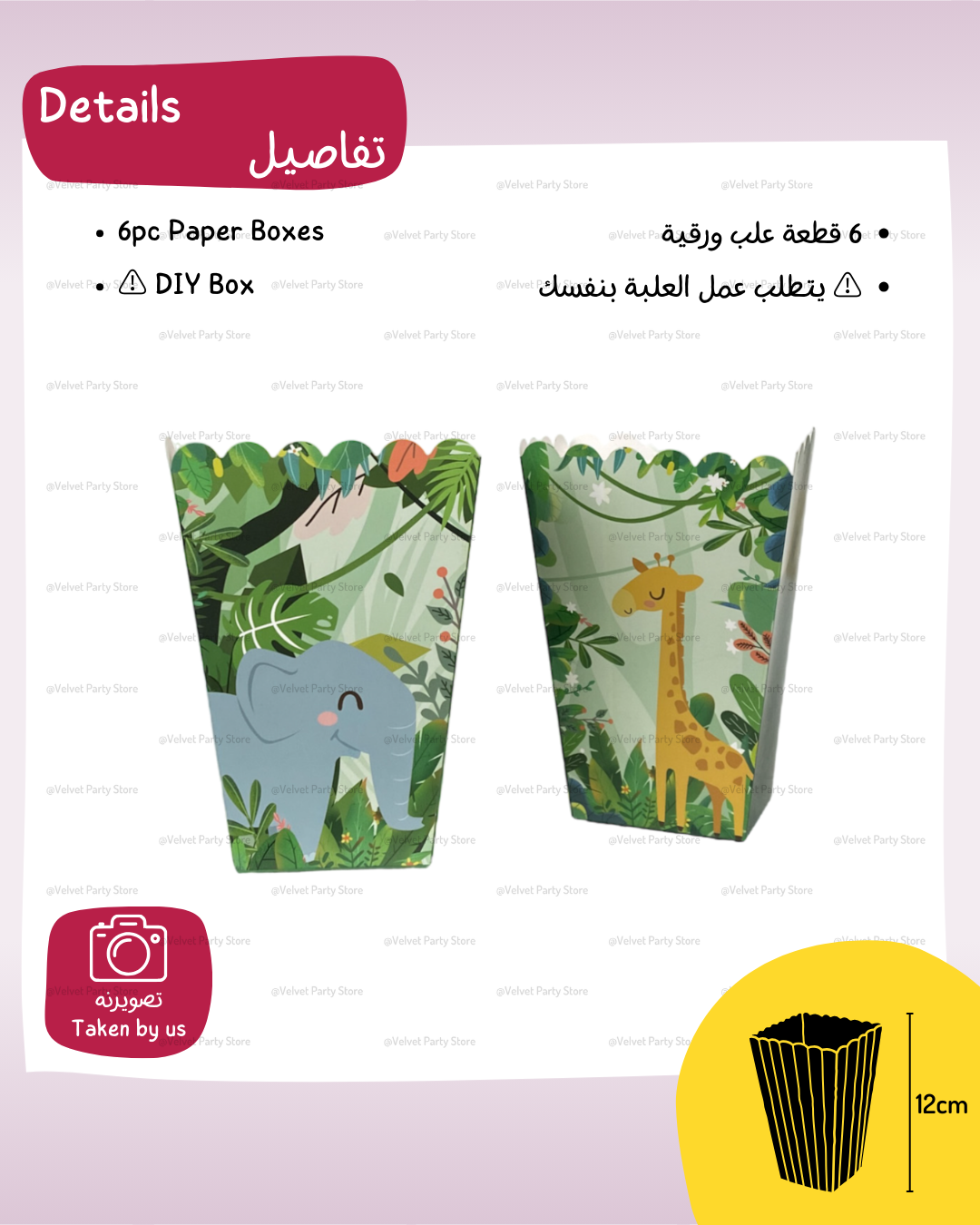 Animals Popcorn Boxes