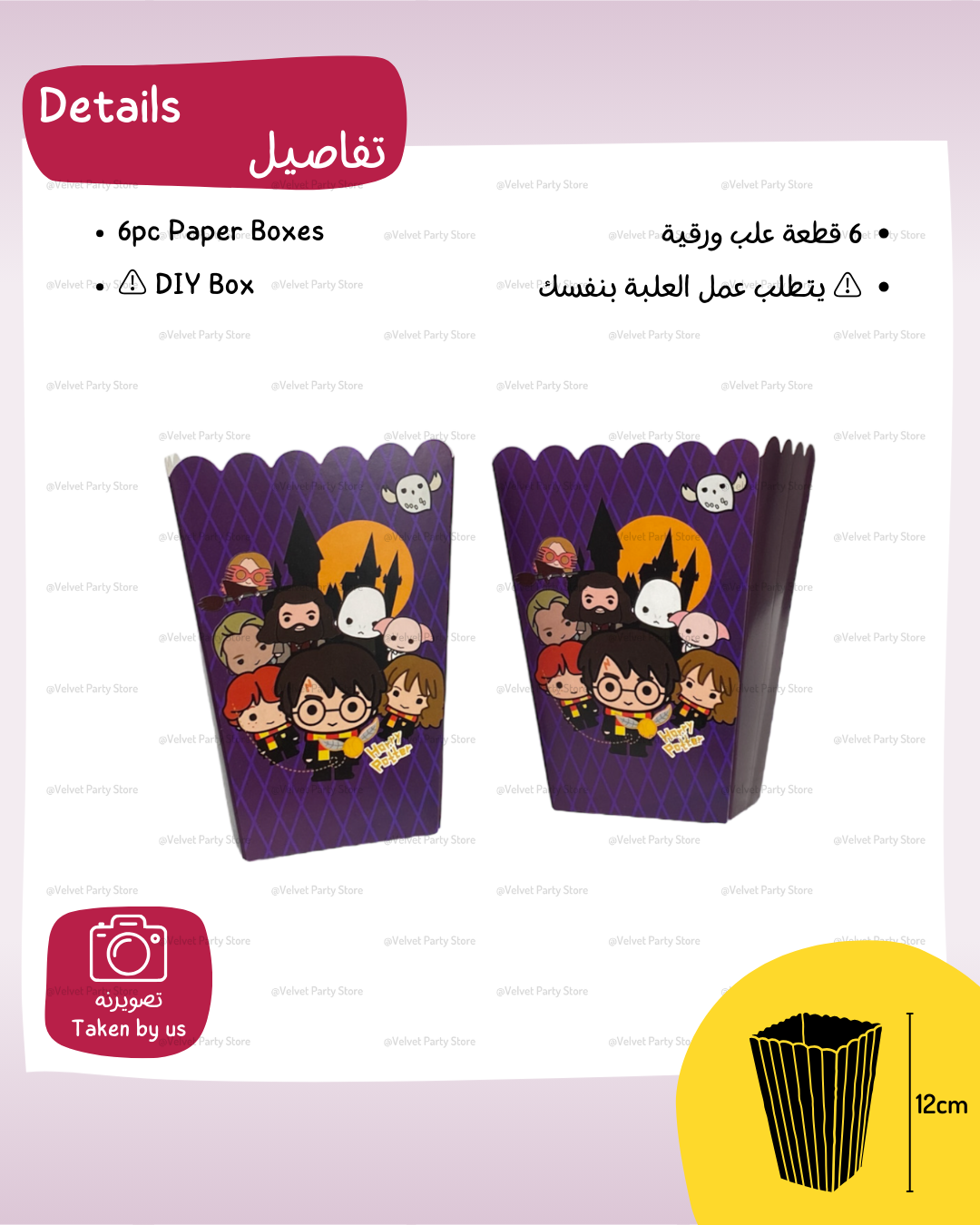 Harry Potter Popcorn Boxes