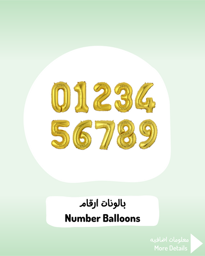 Gold Color Numbers