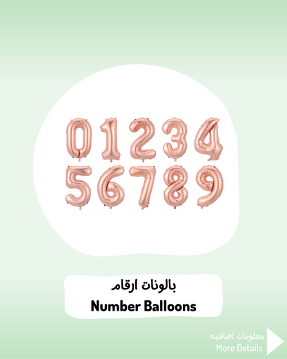 Rose Gold Color Numbers